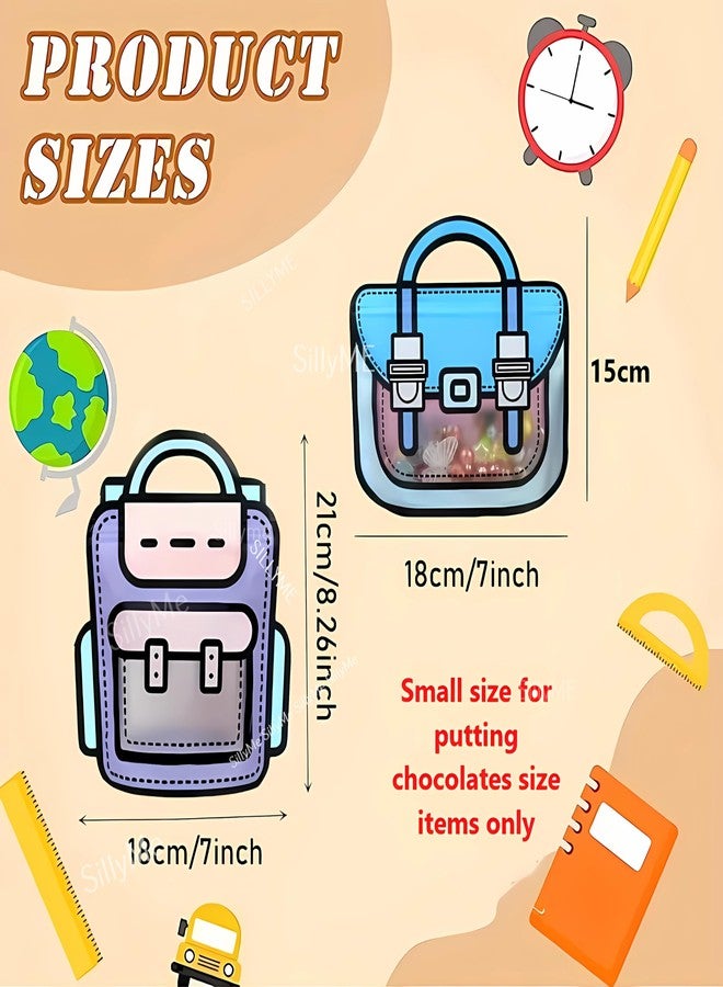 سيلي مي 30 كيس هدايا صغير لإعادة الهدايا - أكياس هدايا حفلات أعياد الميلاد، شوكولاتة، أدوات مكتبية، بسكويت، حقيبة يد - للأطفال من سن 3 إلى 12 عامًا - Image 3